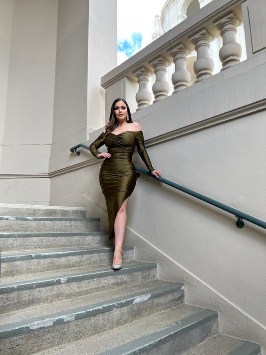 Carlina Dress (Olive)