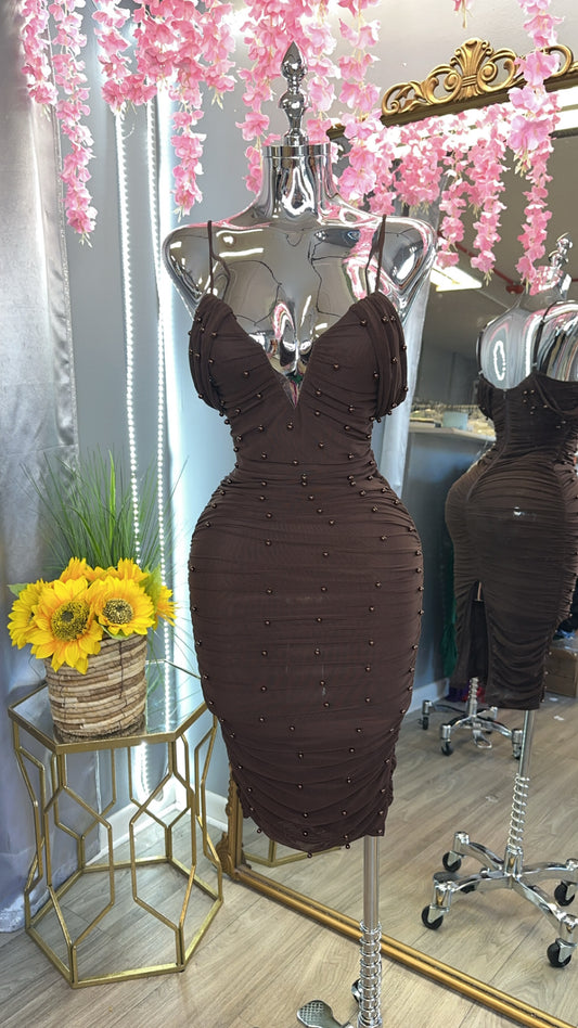Perlita Dress (Brown)