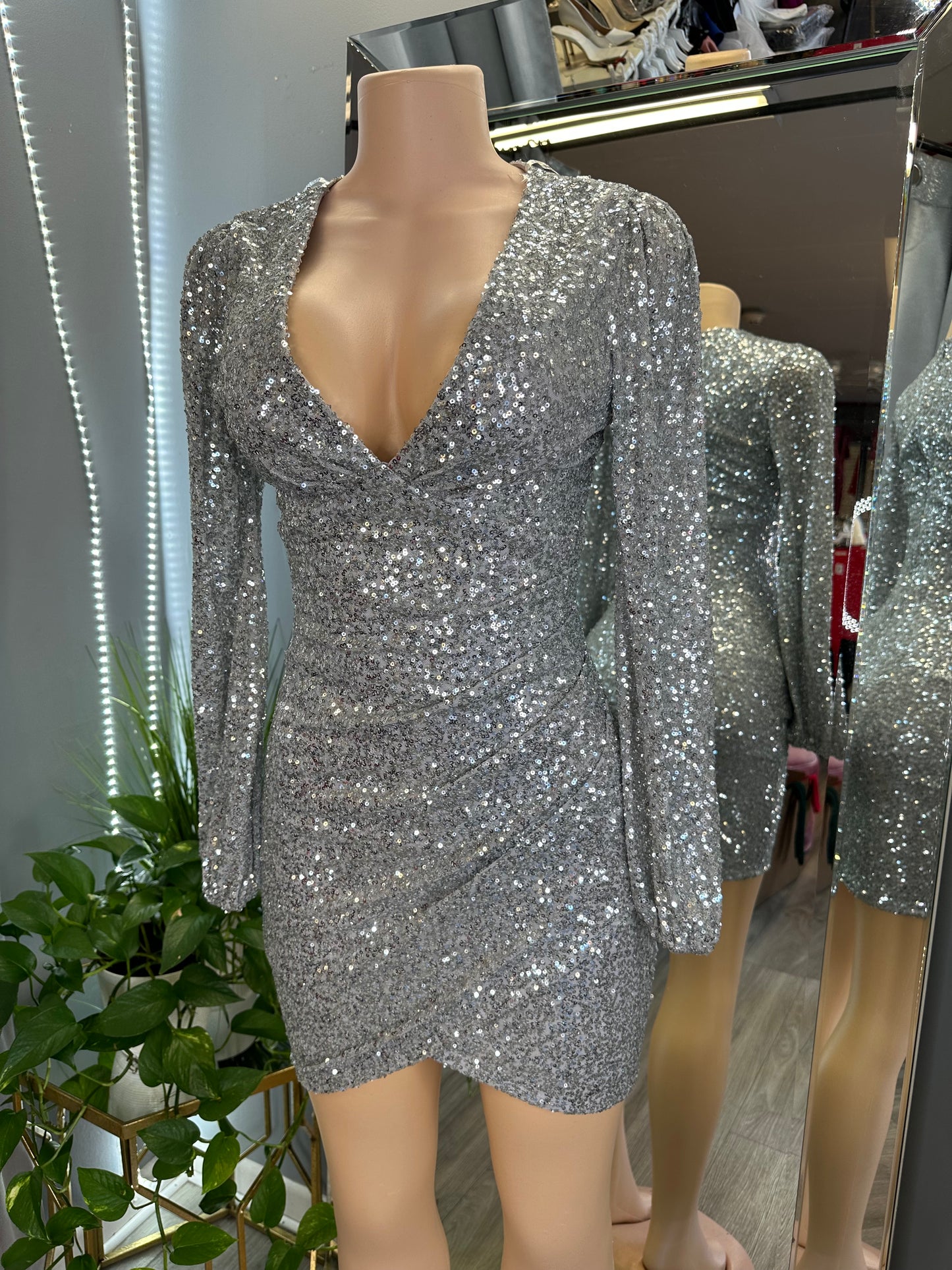 Queen Of Hearts Dress (Silver)