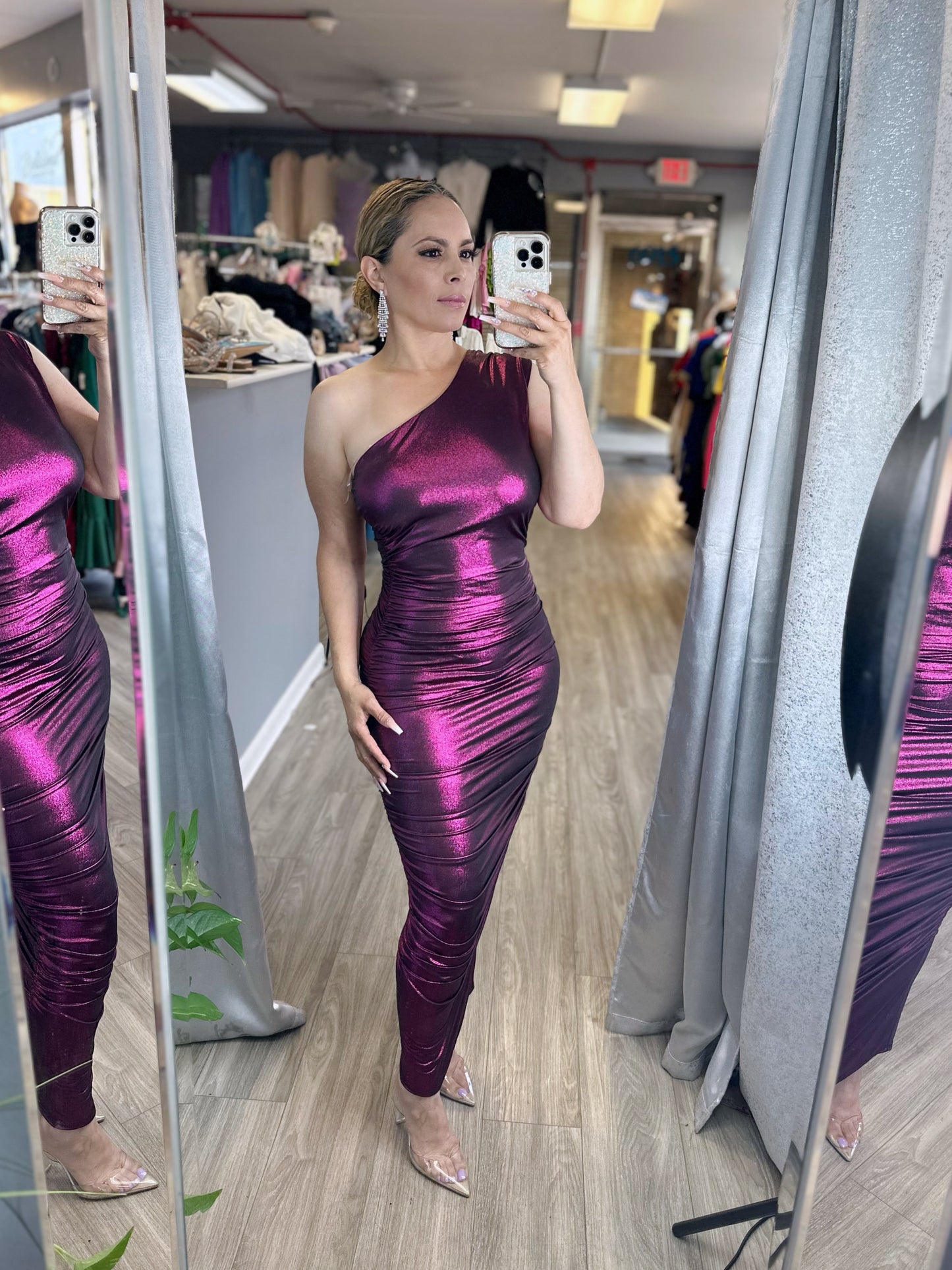 Public Figure Dress (Fuchsia)