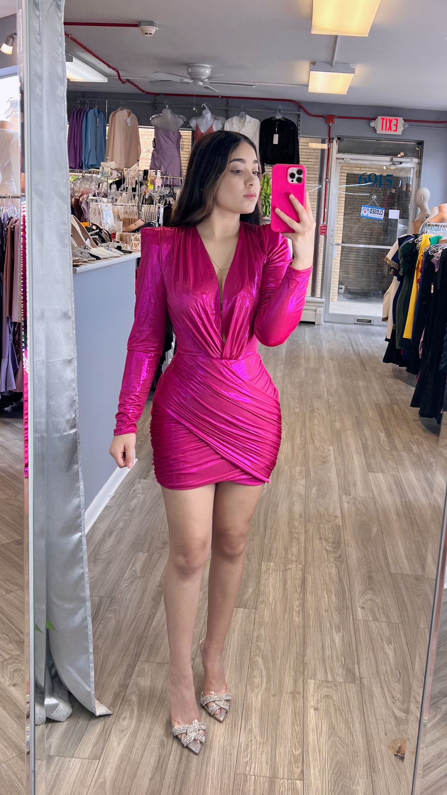 Lydia Dress (Fuchsia)