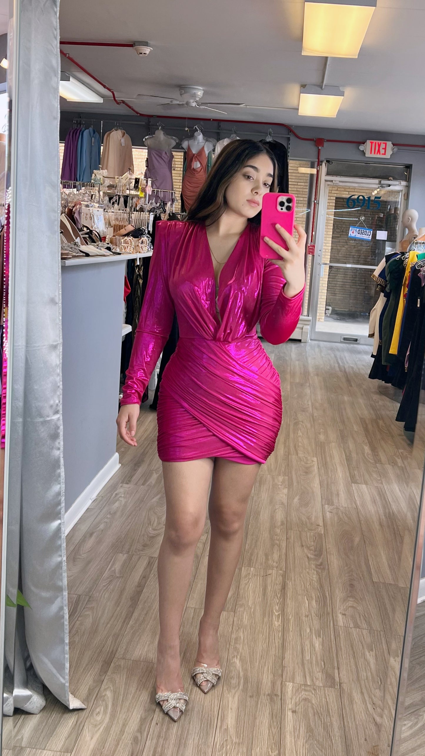 Lydia Dress (Fuchsia)
