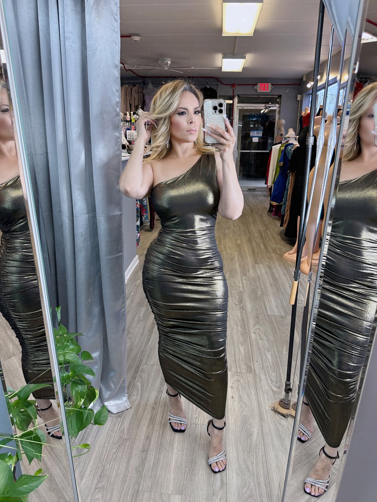 Public Figure Dress (Gold)