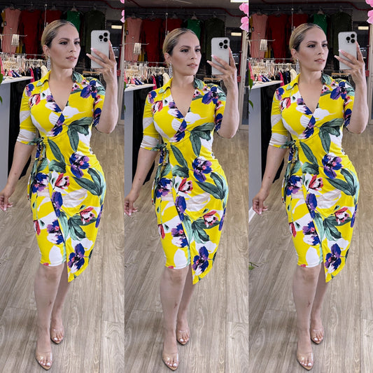 Evella Dress (Yellow)