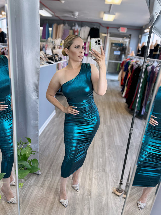Public Figure Dress (Teal)