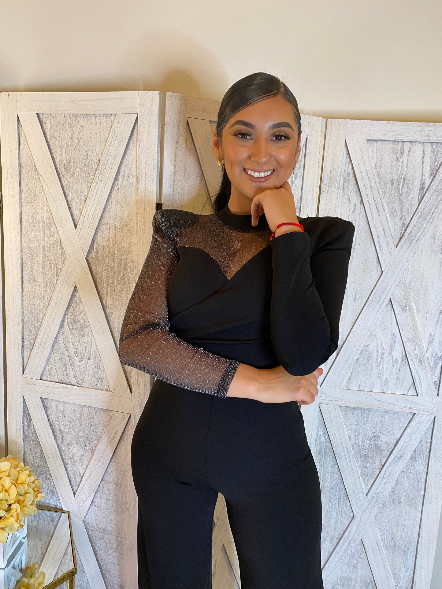 Dolores Jumpsuit (Silver/Black)