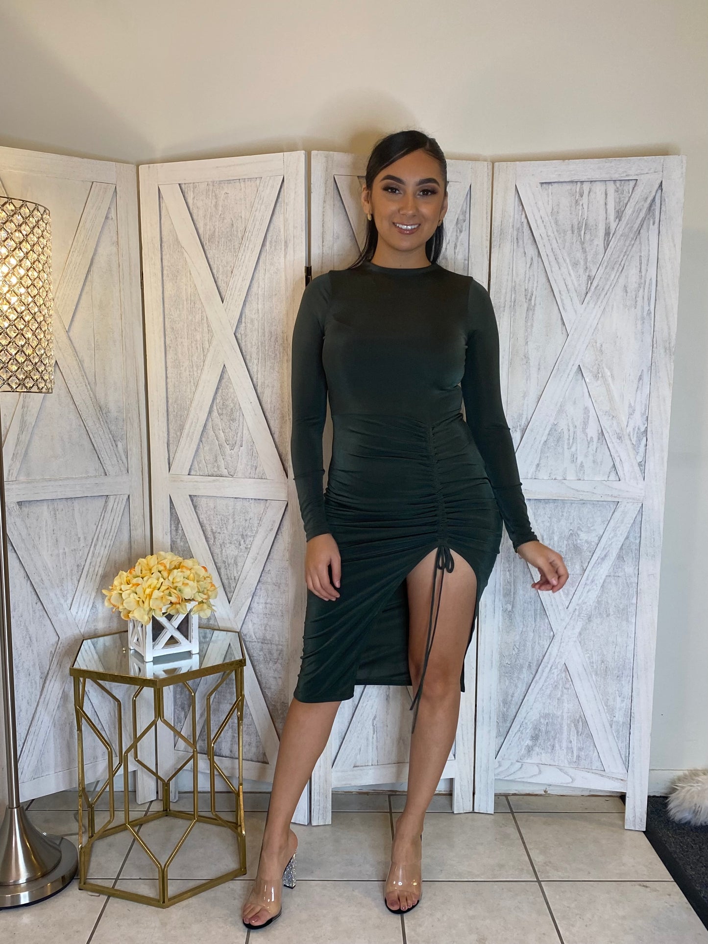 Lush Moment Dress (Olive)