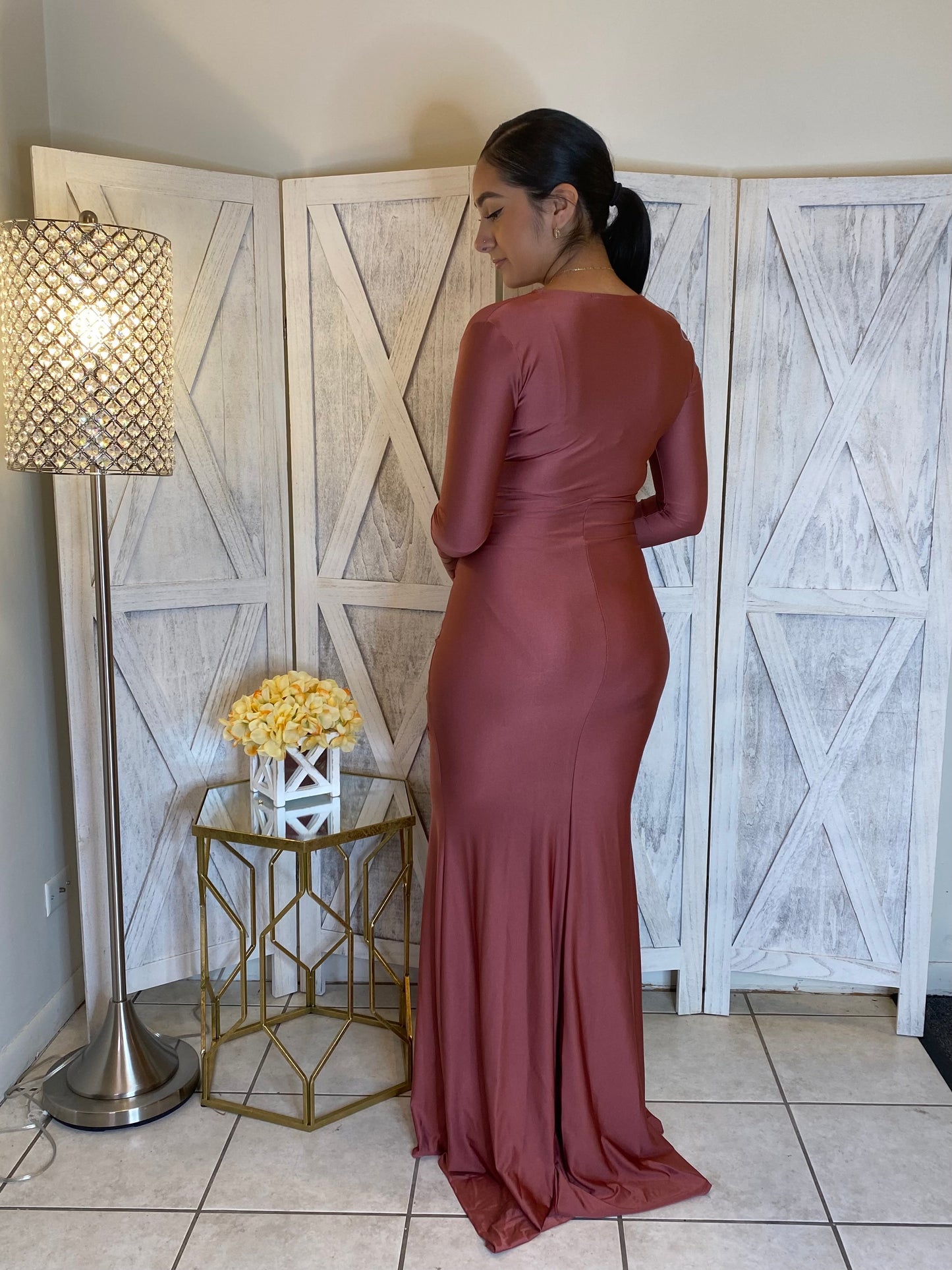 Harper Dress (Marsala)