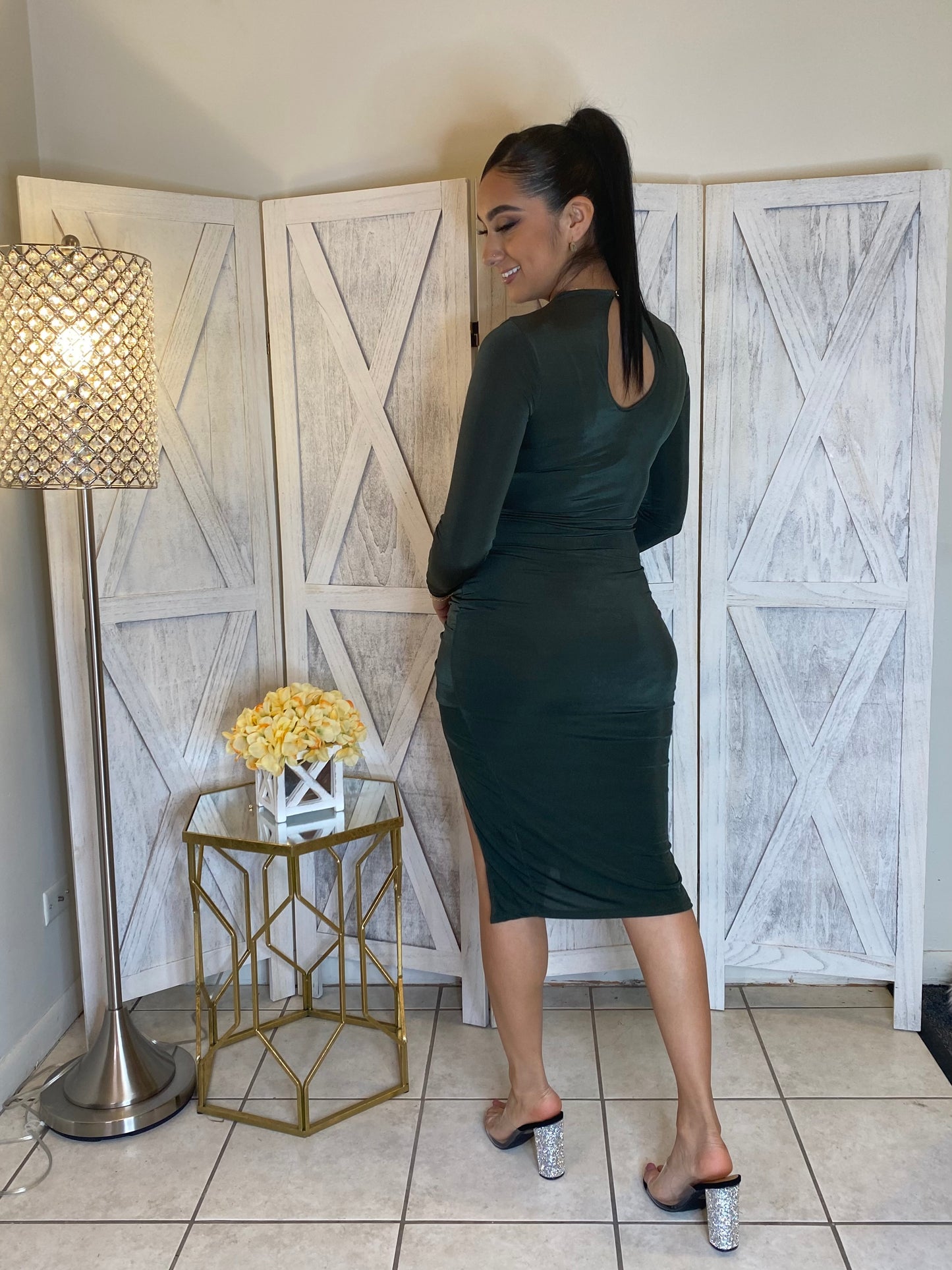 Lush Moment Dress (Olive)