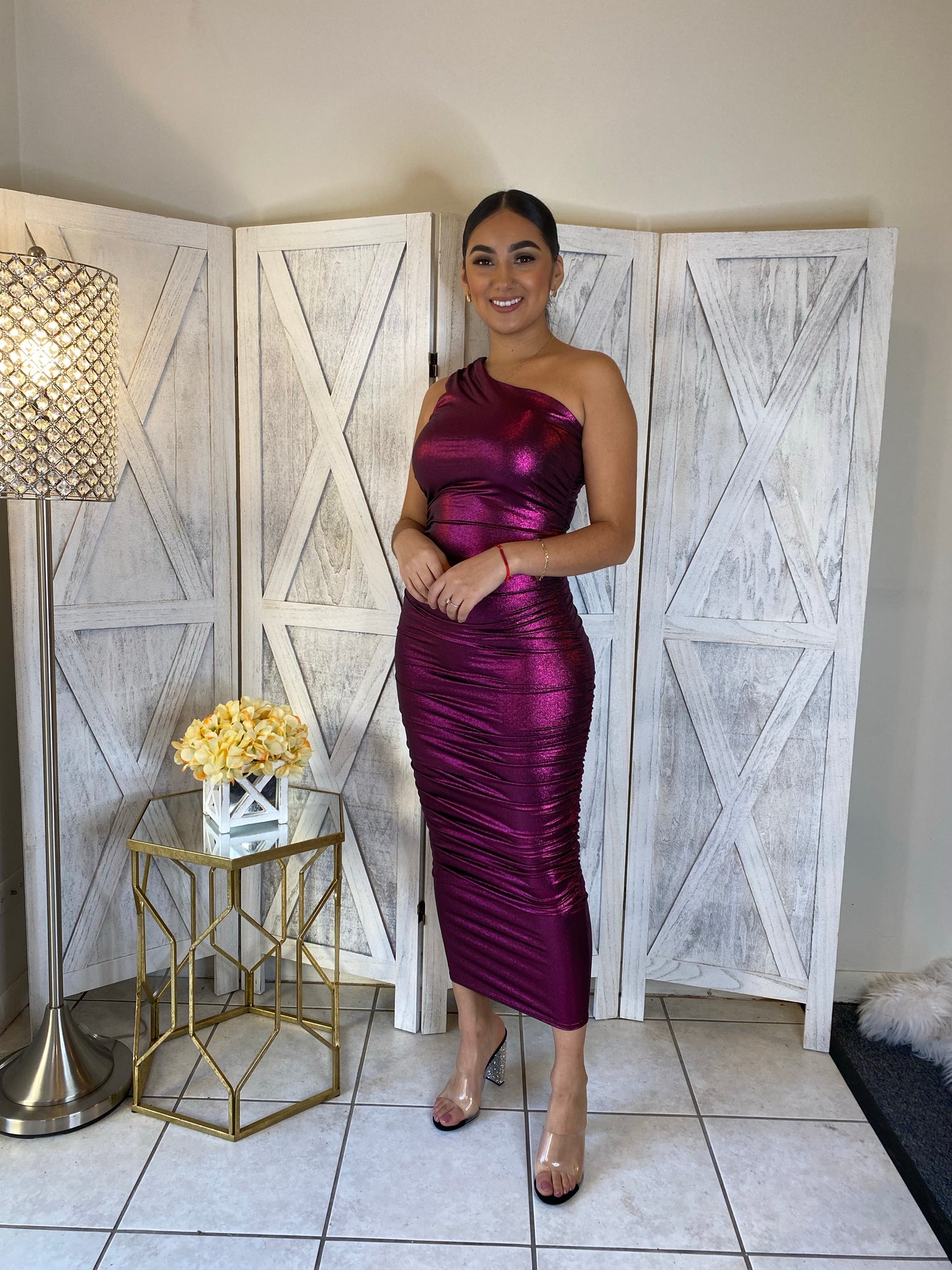 Public Figure Dress (Fuchsia)