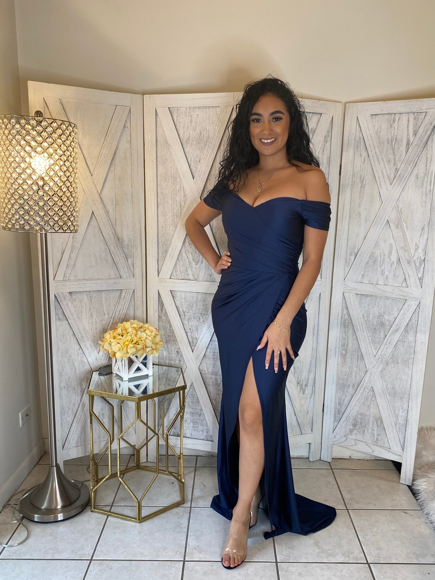 Veronica Dress (Navy)