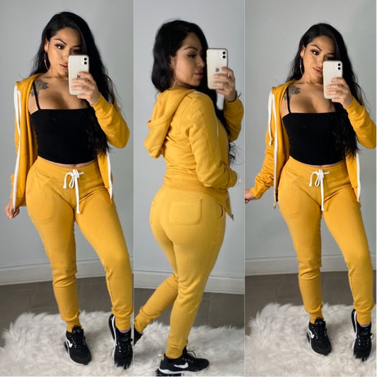 Zuleyma 2PC-Set Zip Up (Mustard)