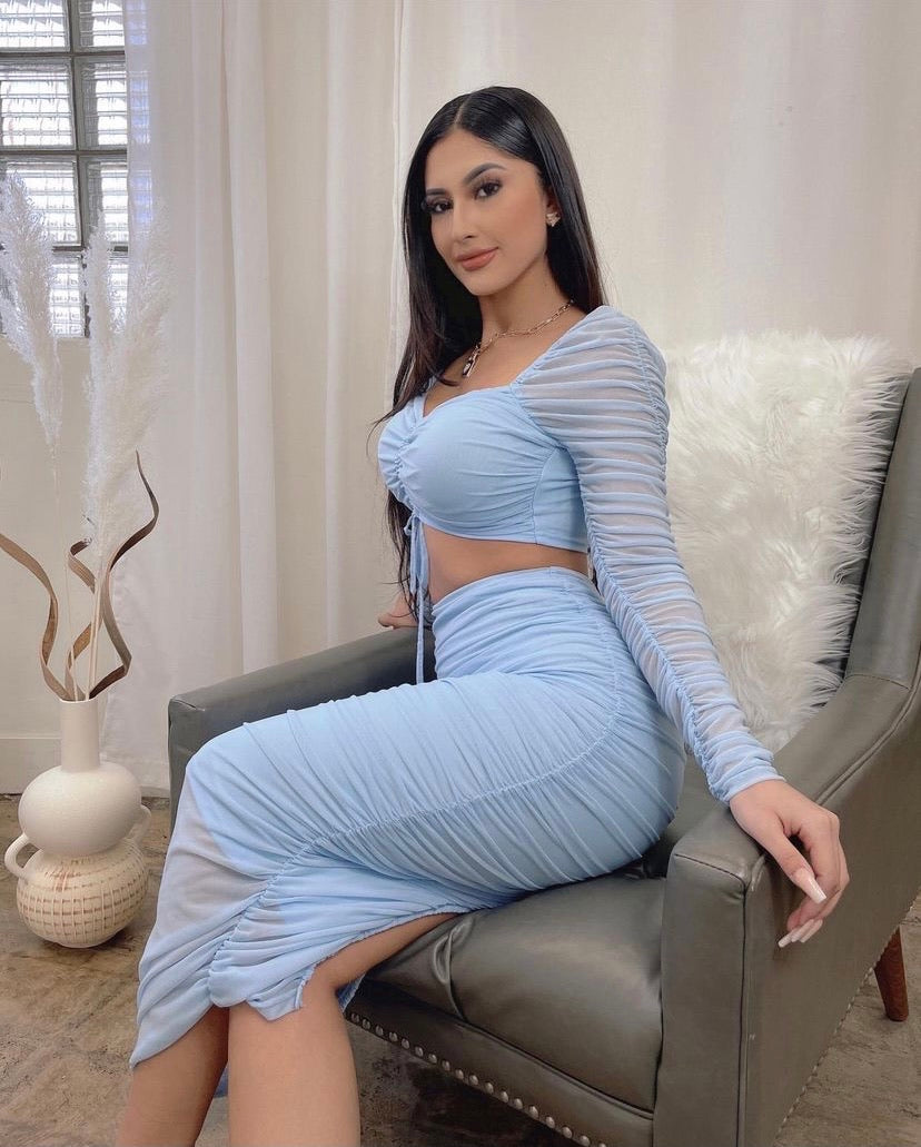 Skies Are Blue Skirt Set