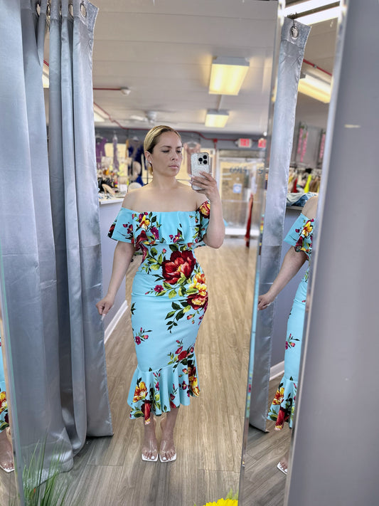 Clarissa Midi Dress (Mint)