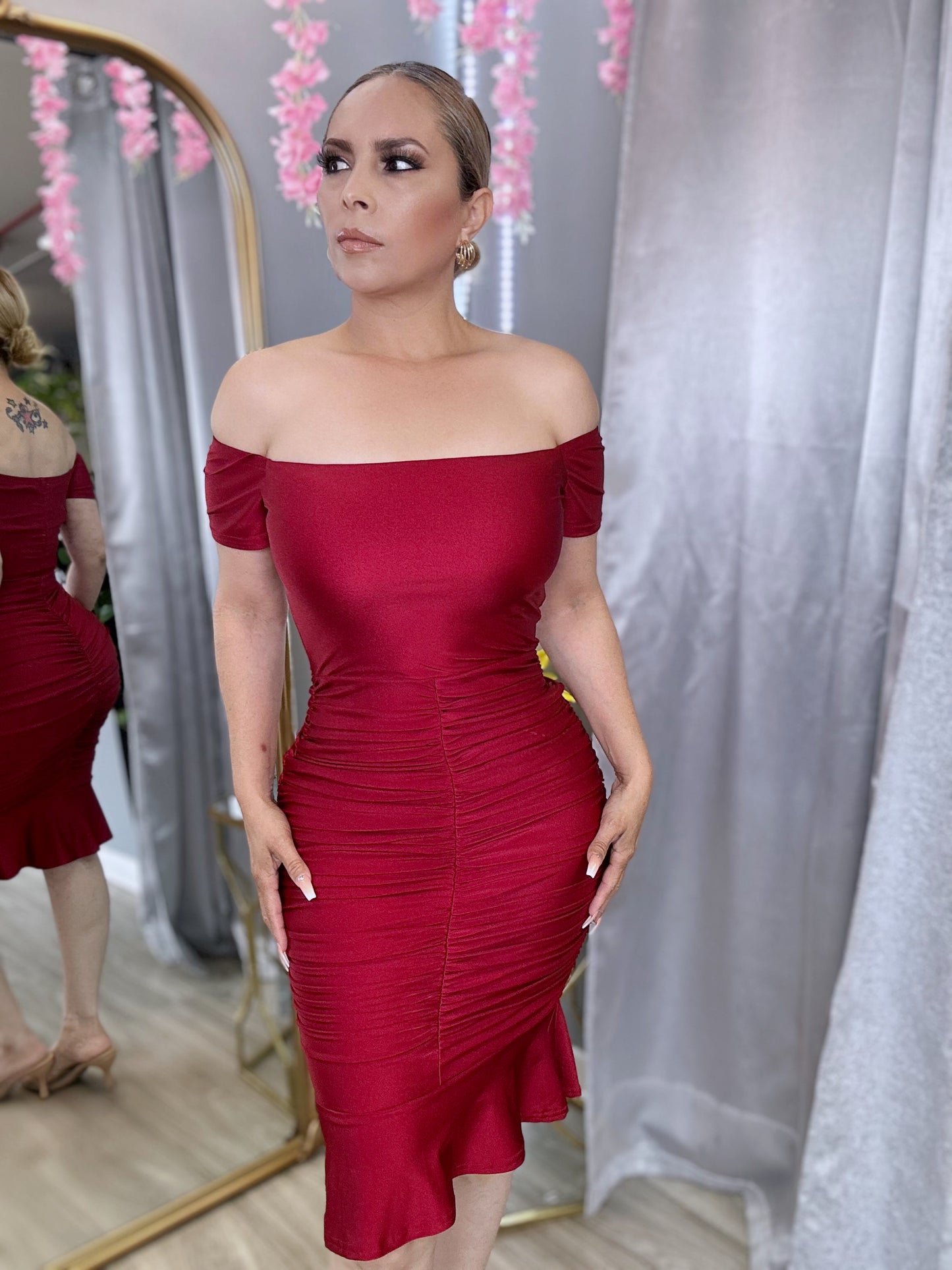 First Date Dress (Burgundy)