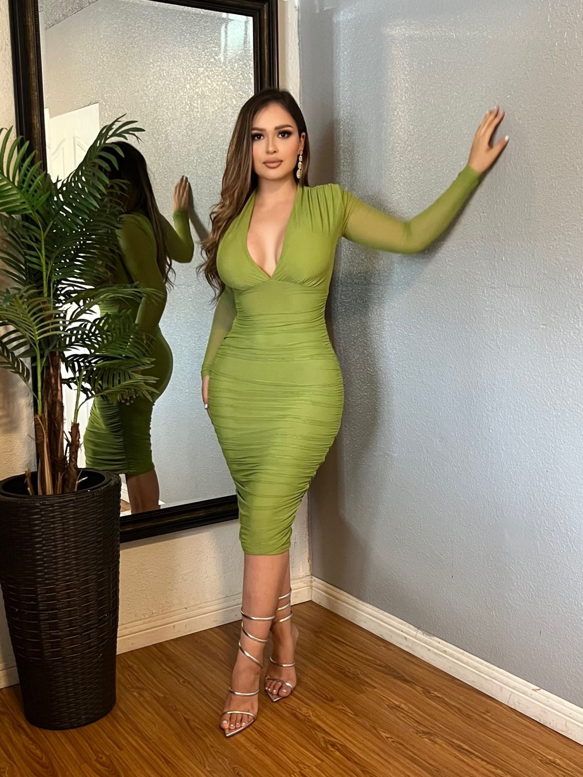 Ziana Dress (Apple Green)