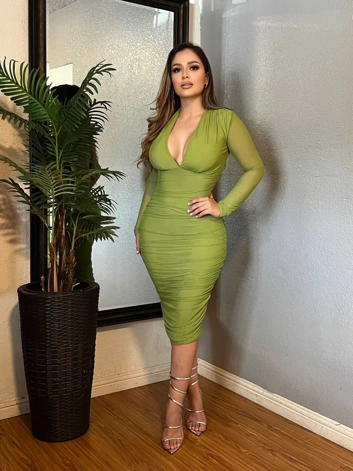 Ziana Dress (Apple Green)
