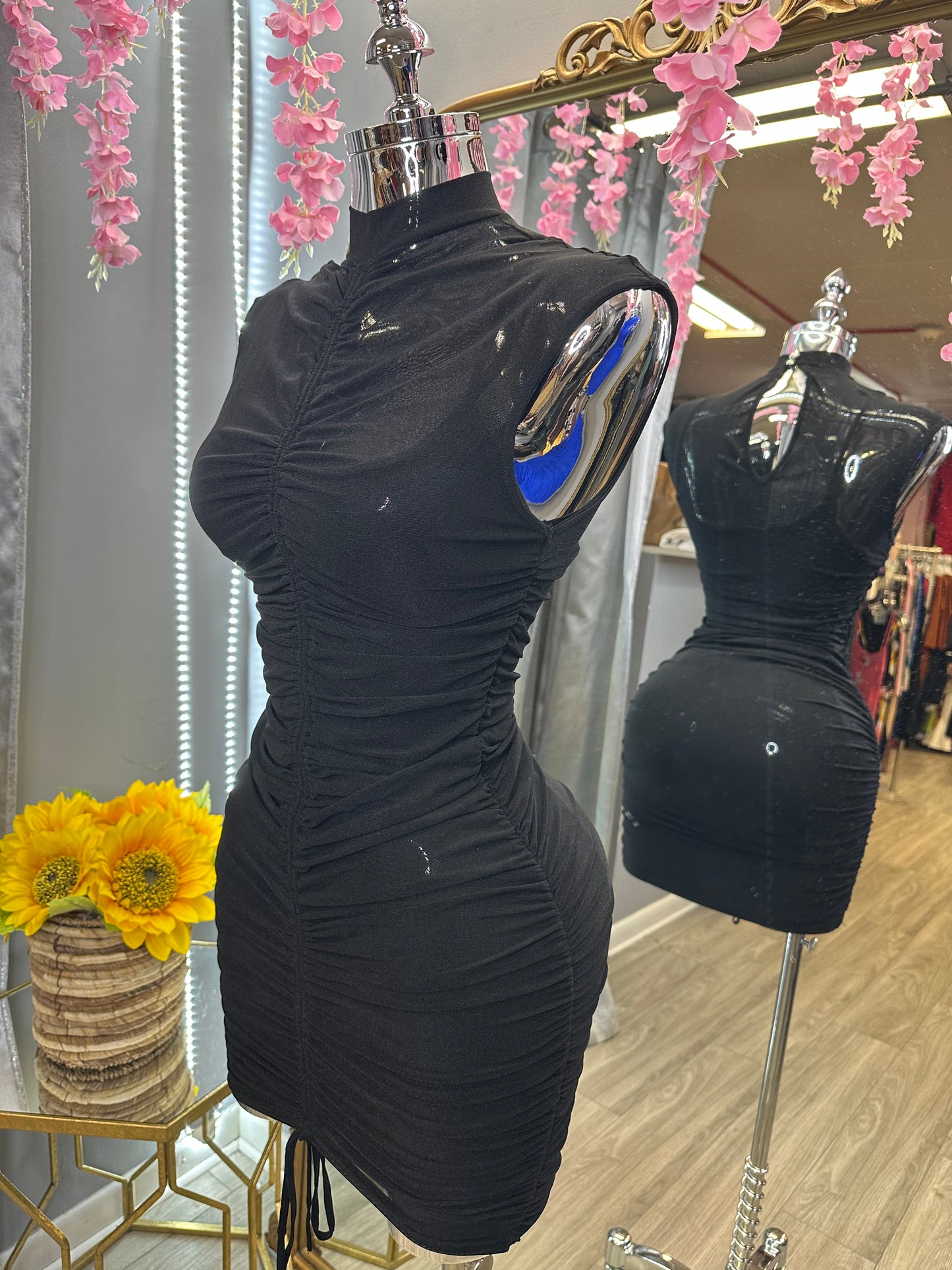 Pamela Mesh Dress (Black)