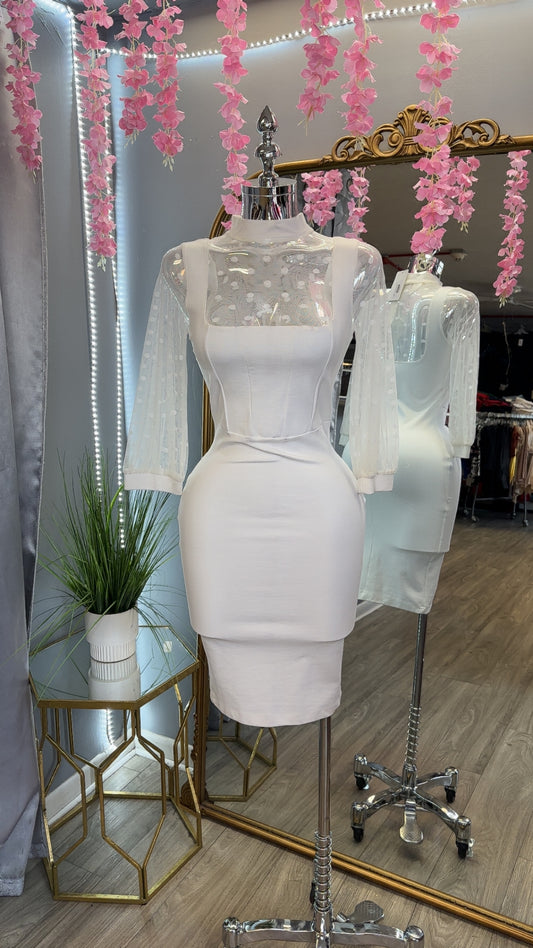 Classy Couture Dress (White)