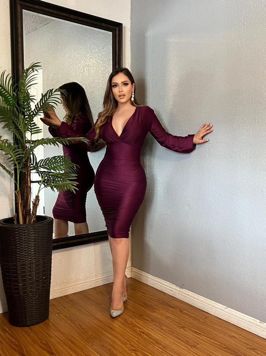 Keily Dress (Plum)