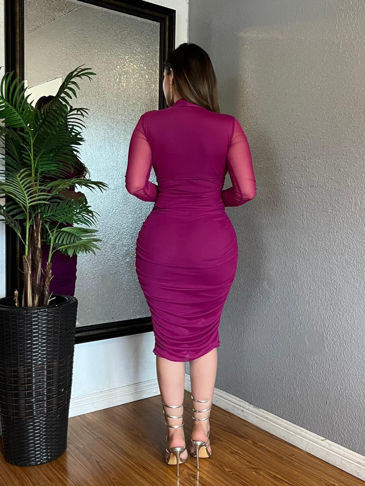 Ziana Dress (Magenta)