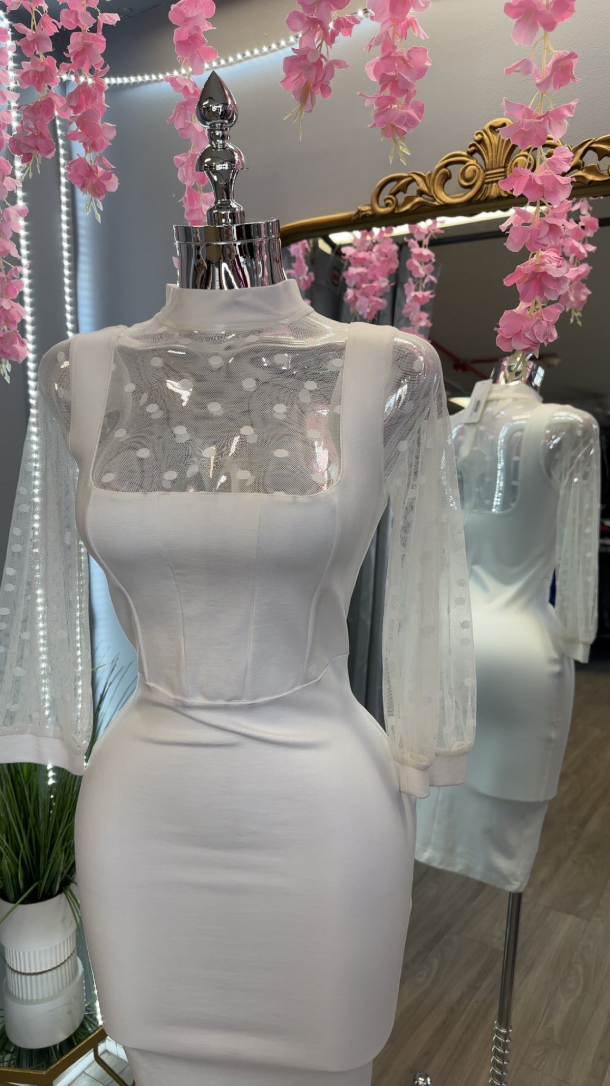 Classy Couture Dress (White)