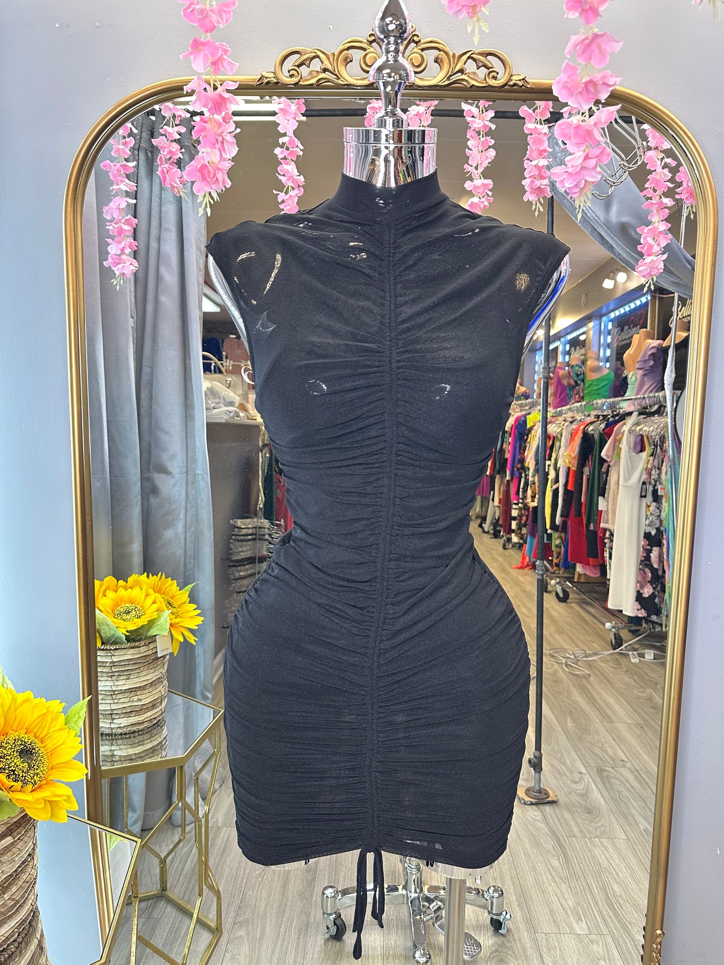 Pamela Mesh Dress (Black)