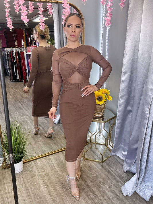 Leidy Dress (Brown)