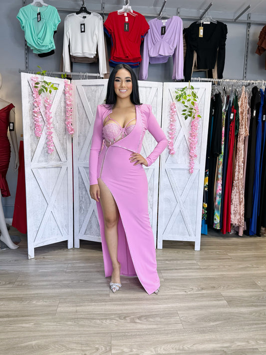 Selena Dress Set (Pink)
