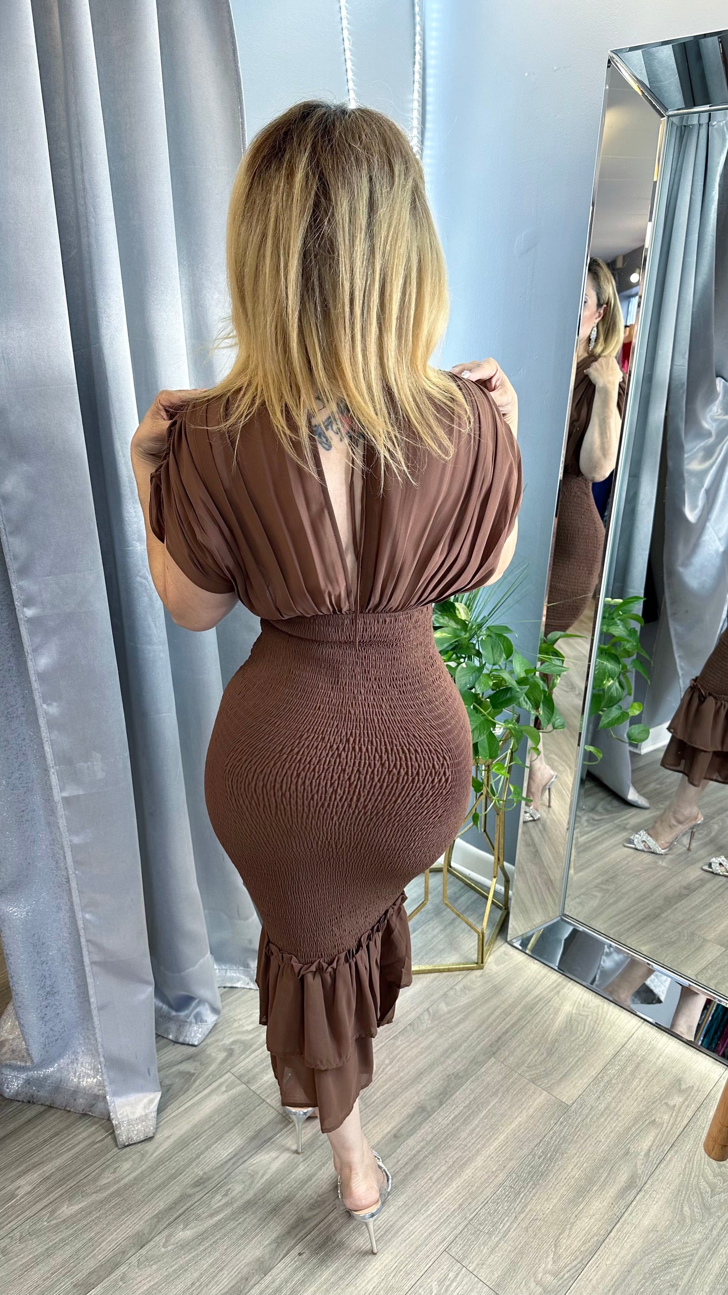 Cariana Dress (Brown)