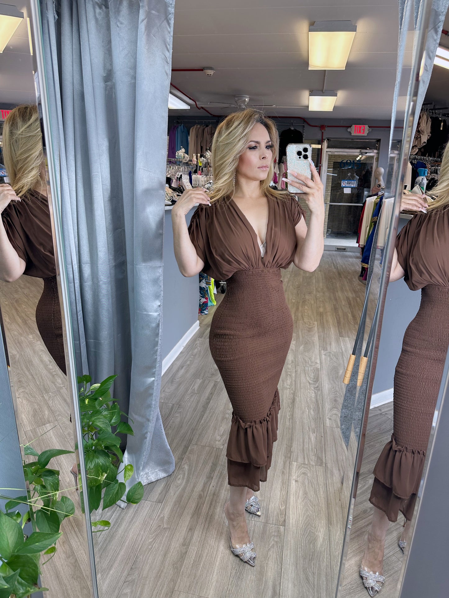 Cariana Dress (Brown)