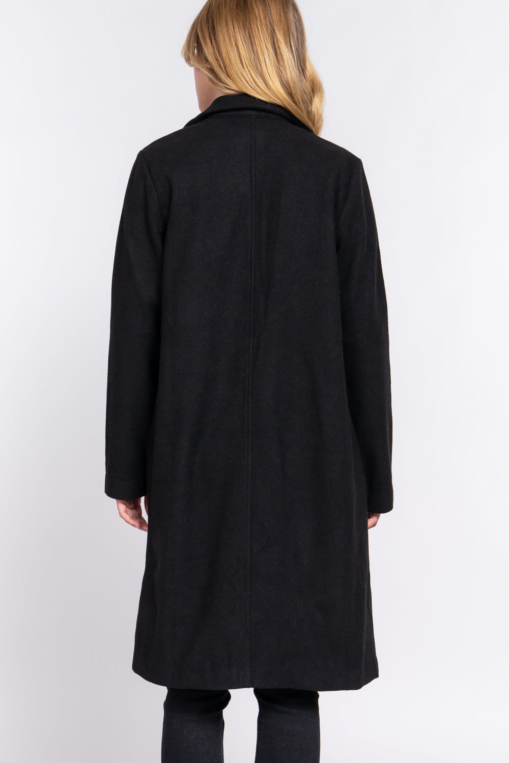 Open Front Coat (Black)