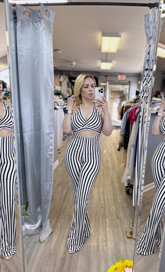 Chic In Stripes Jumpsuit