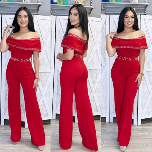 Montenegro Jumpsuit (Red)