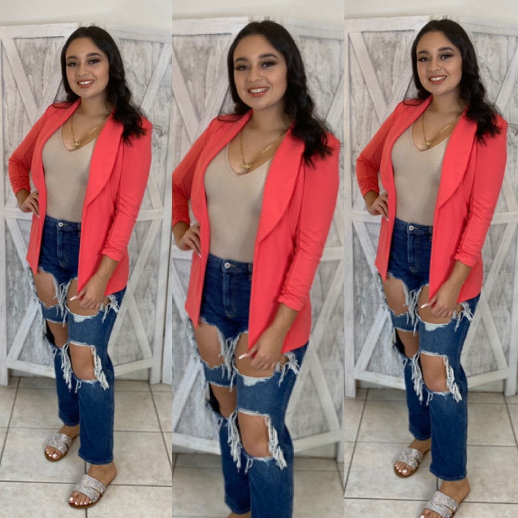 Julian Boyfriend Blazer (Strawberry)