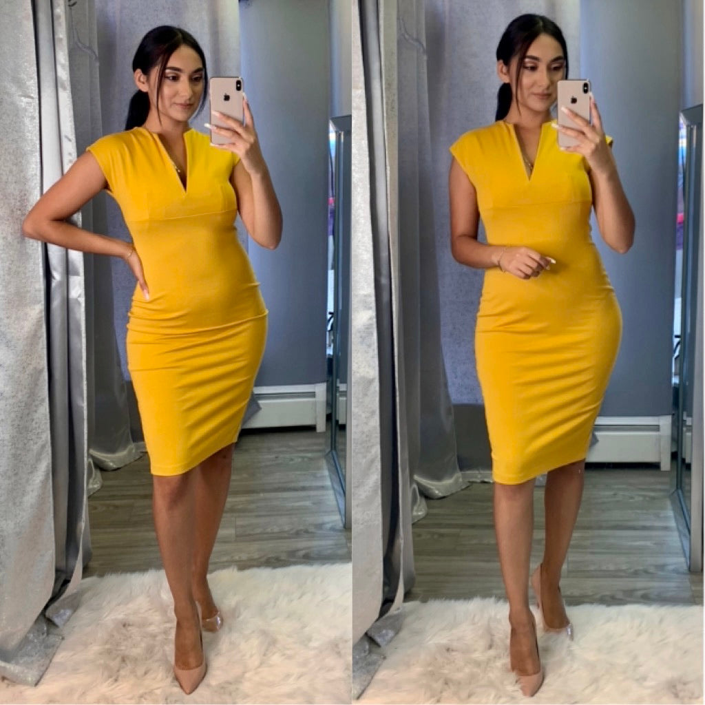 Miranda Dress (Mustard)