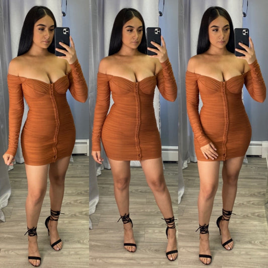 Anabella Dress (Camel)