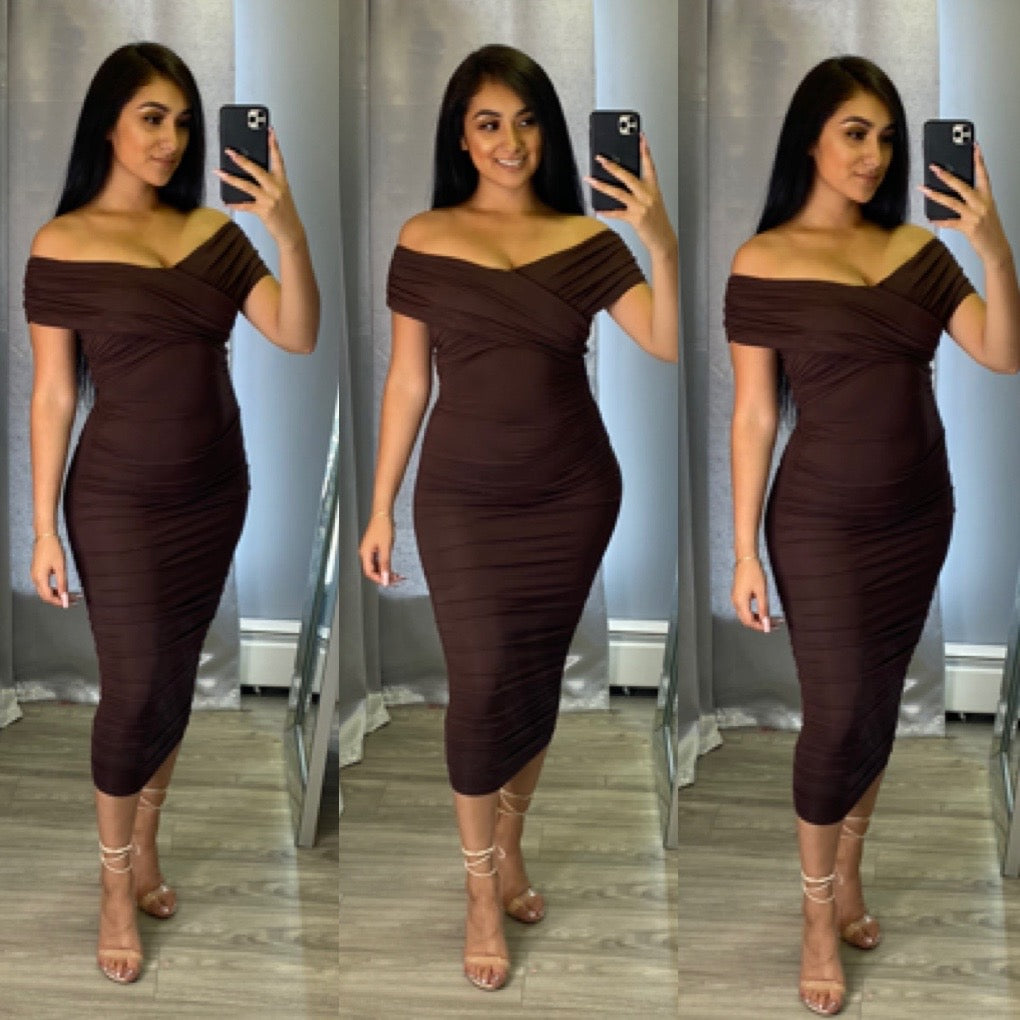Sexy Little Thing Dress (Brown)
