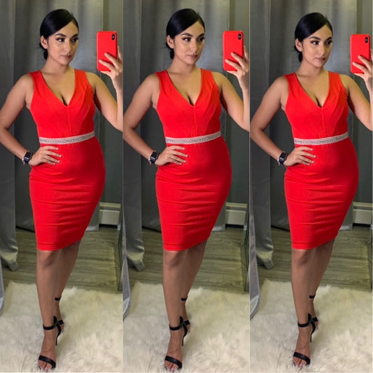 Monica Dress (Red)