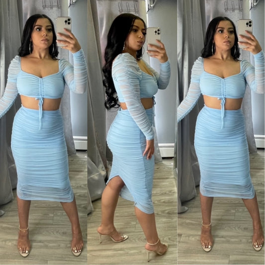 Skies Are Blue Skirt Set