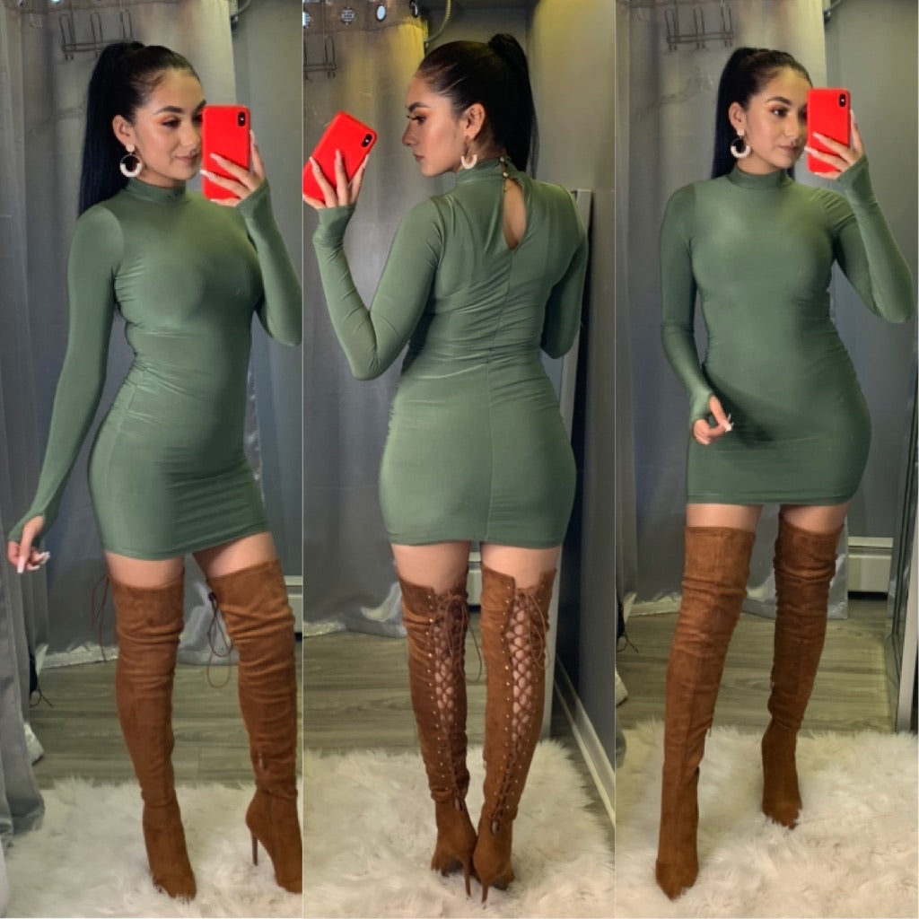 Lucky You Dress (Olive)