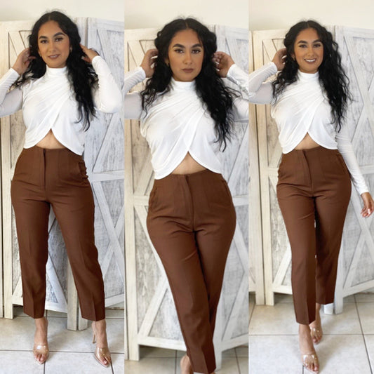 Modern Chic Pants (Brown)