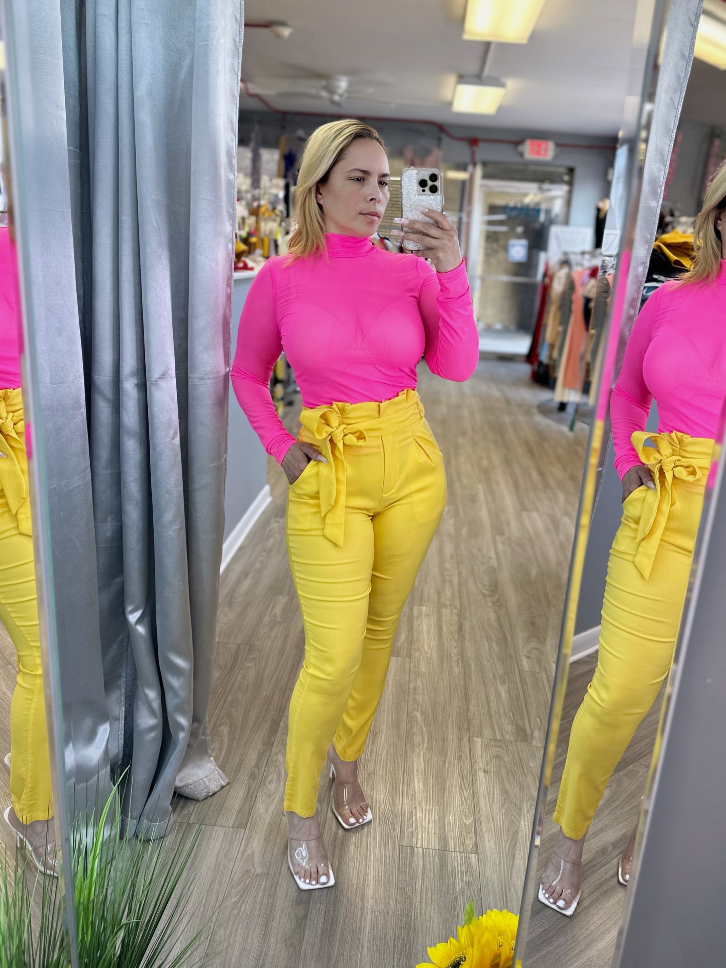 Show Stopping Bodysuit Neon Pink