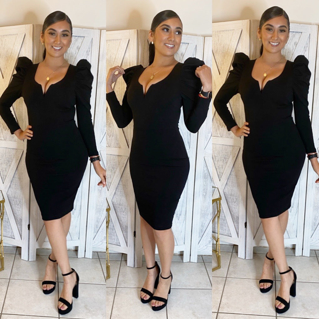 Chantal Dress (Black) – Bellisima Fashion Boutique