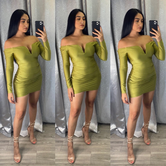 Melina Dress (Olive)