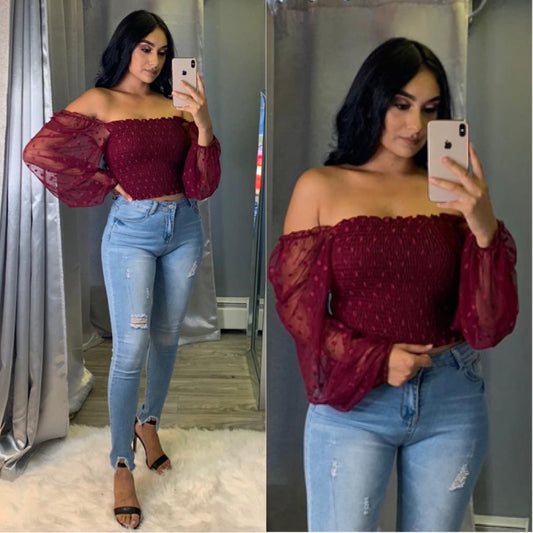 Melinda Top (Burgundy)