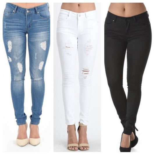 Medium Stone Classic Skinny Jeans